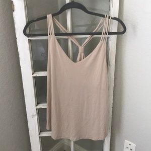 Nude strapping tank top